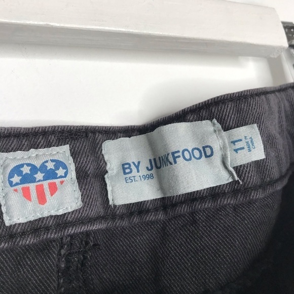 NWT old School Def Leppard Washed black denim mini - Picture 7 of 7